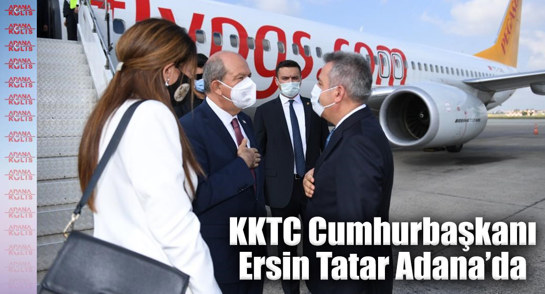 Adana Valisi Elban KKTC Cumhurbaşkanı Tatar’ı Havaalanında Karşıladı