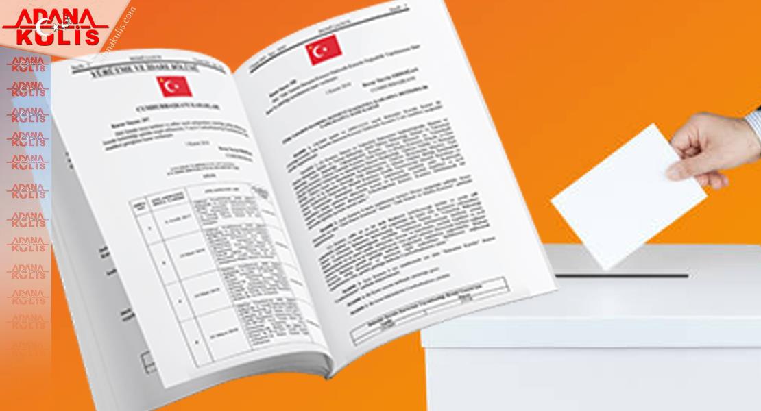Seçim takvimi, Resmî Gazete’de