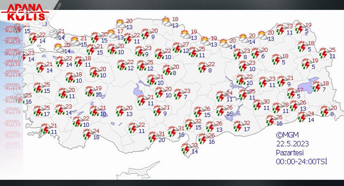 Meteoroloji’den kuvvetli gök gürültülü sağanak uyarısı! 
